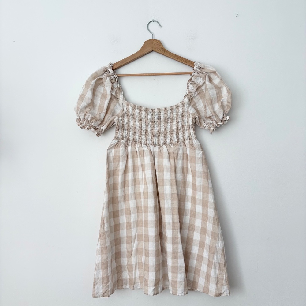 House of Harlow linen gingham mini dress - Picture 6 of 6
